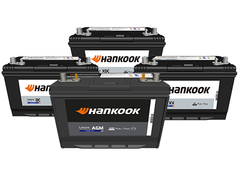 Hankook Battery – Leisure battery, AGM / XDC / DC / XV, RV-exclusive terminal design for convenient additional power connection