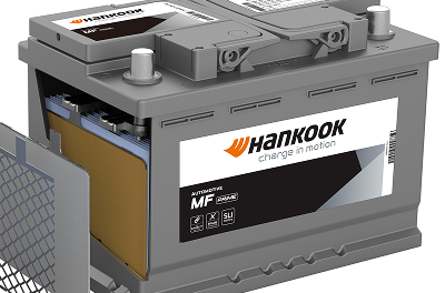 Hankook Battery - Passenger Car Battery, MF Battery for Passenger Cars. Cross-section view