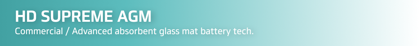 Hankook Battery - HD SUPREME AGM Commercial / Advanced absorbent glass mat battery tech.